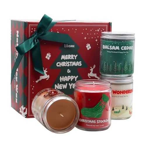 4 Pack Natural Soy Wax Christmas Candles R1397