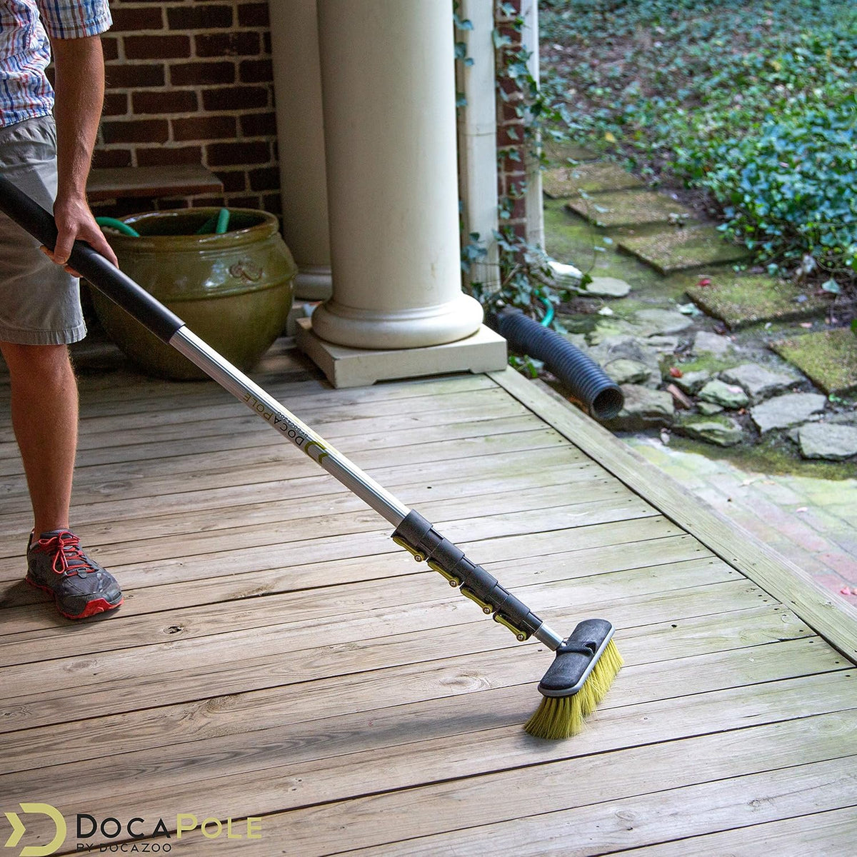 11 Inch Medium Bristle Deck Brush with Telescoping Pole P71978