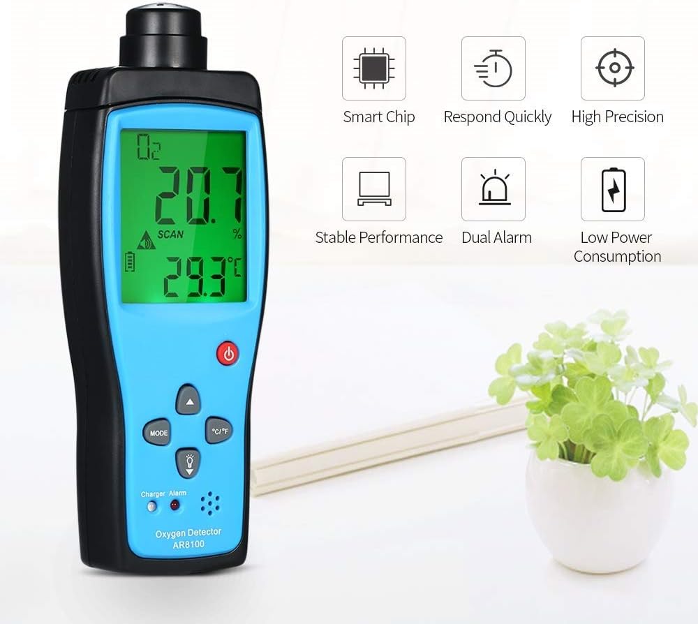 Oxygen Gas Meter Digital O2 Tester J49977