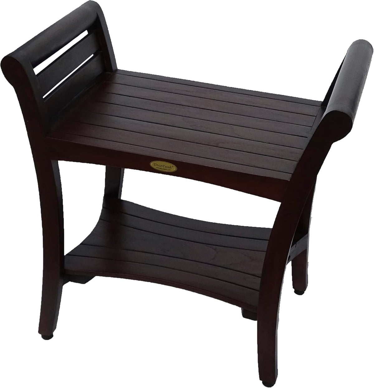 Teak Shower Bench 24 Inch Brown R760878