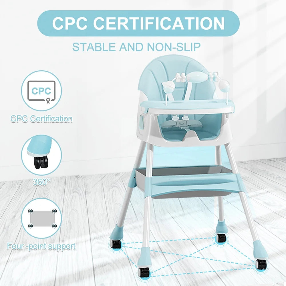 4-in-1 Baby High Chair Dark Blue U708187