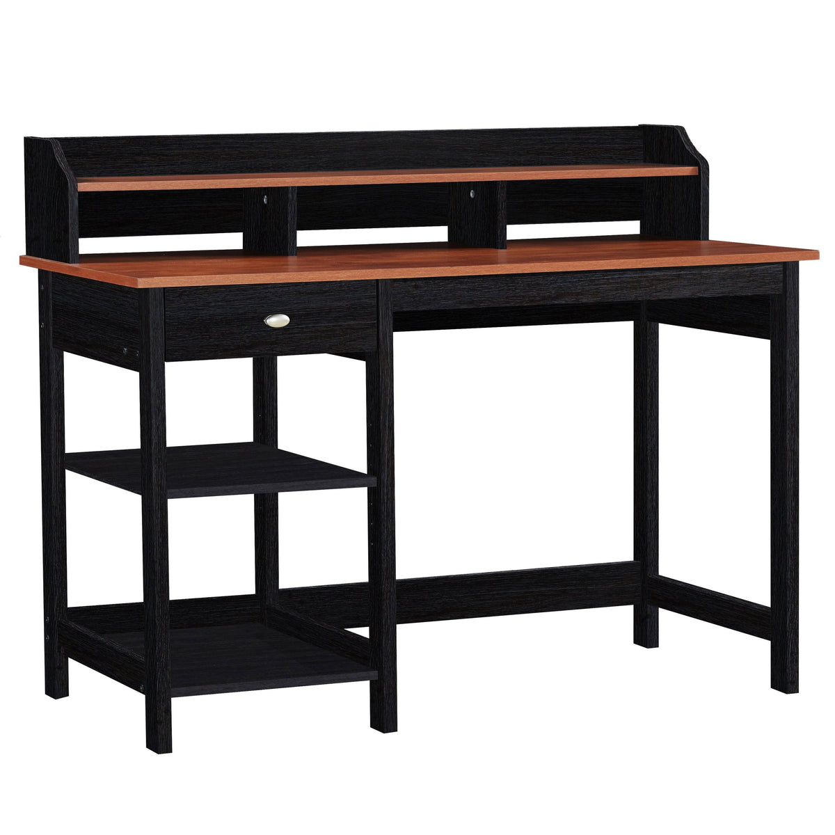 Gray Oak Writing Desk with Hutch O35275