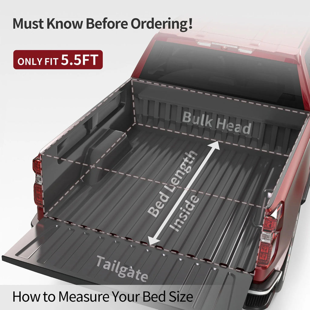 5.5ft Soft 4 Fold Truck Bed Tonneau Cover O998