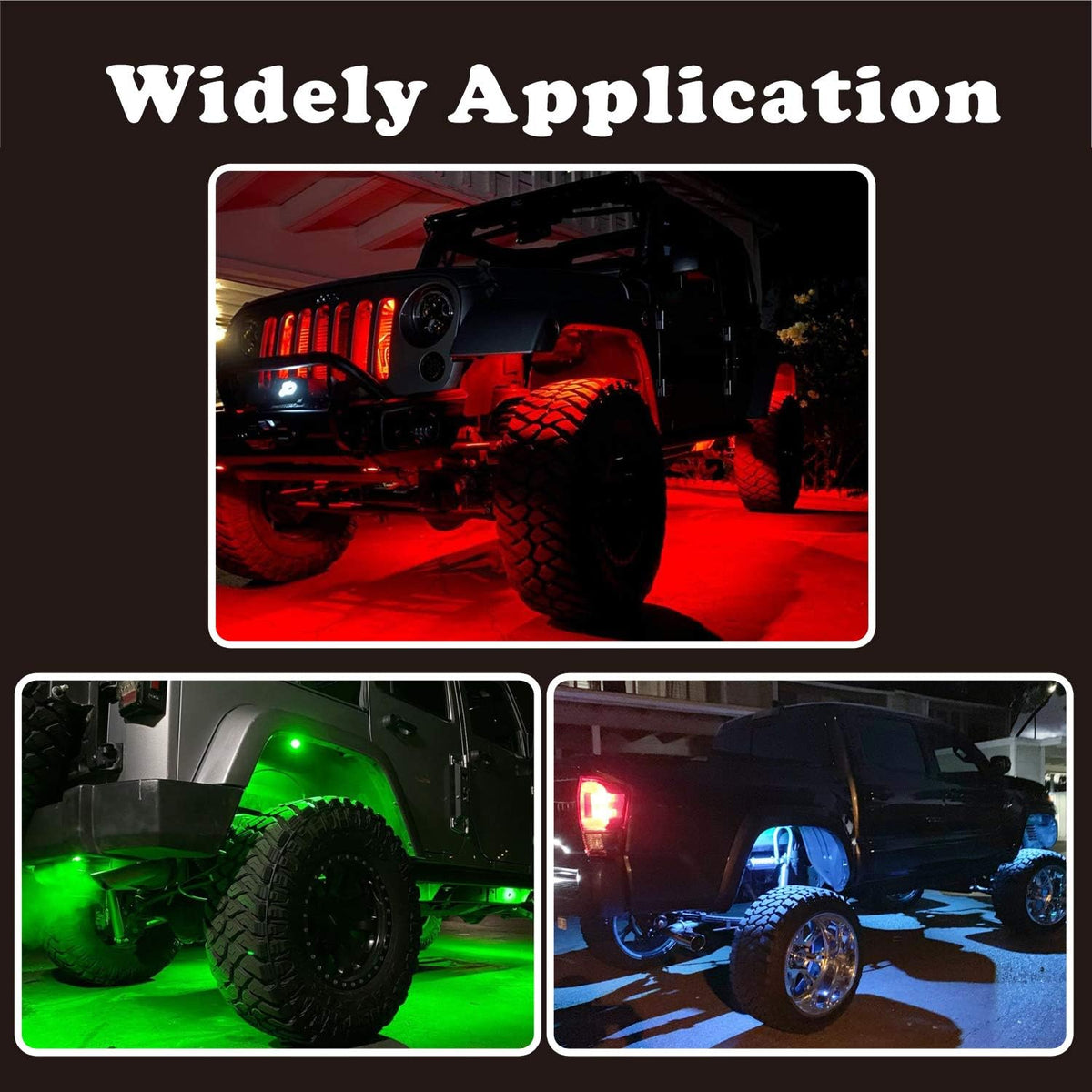 18 Pods Waterproof Multicolor LED Rock Lights Kit M2592