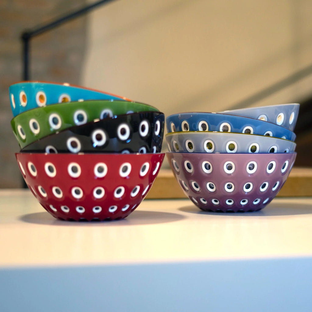Bowl 20cm Blue/White/Orange O957