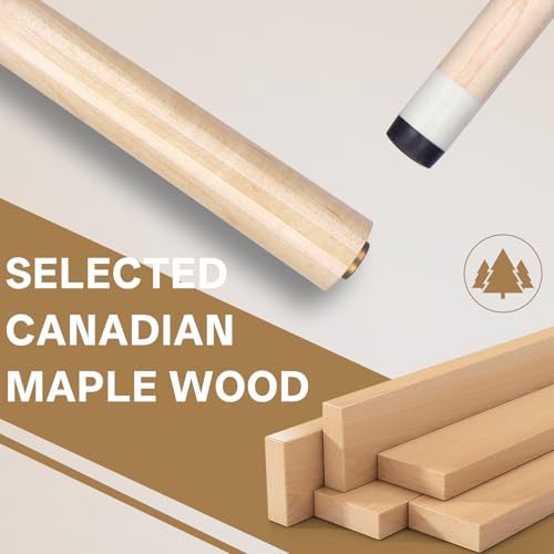 4 Pcs 58 Inch Canadian Maple Wood Pool Cue Stick K985100