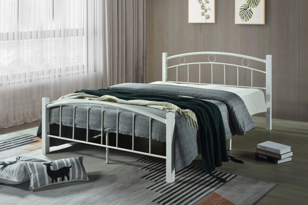 Metal Platform Bed with Headboard and Footboard Full Size J71277