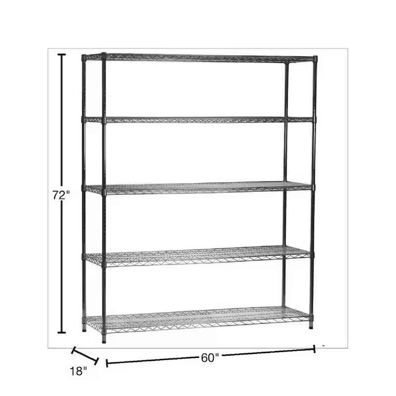 5-Tier Heavy Duty Steel Wire Shelving Unit Z6623