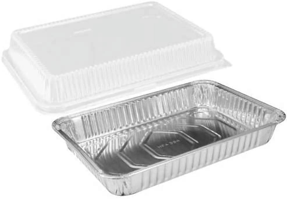 9x13 Aluminum Disposable Pans with Dome Lids Set of 40 J462195