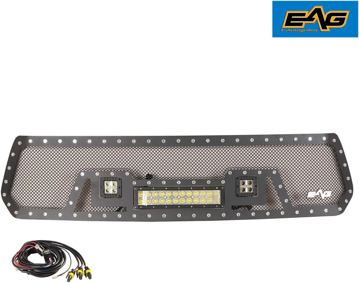 Rivet Stainless Steel Wire Mesh Grille With LED Lights Y37000