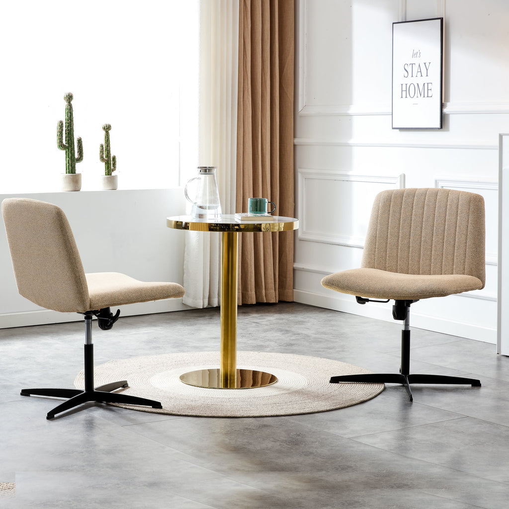 Adjustable Swivel Home Office Computer Chair with Cushion & Black Foot I1101