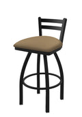 Low Back Swivel Counter Stool with Black Wrinkle Seat B367286