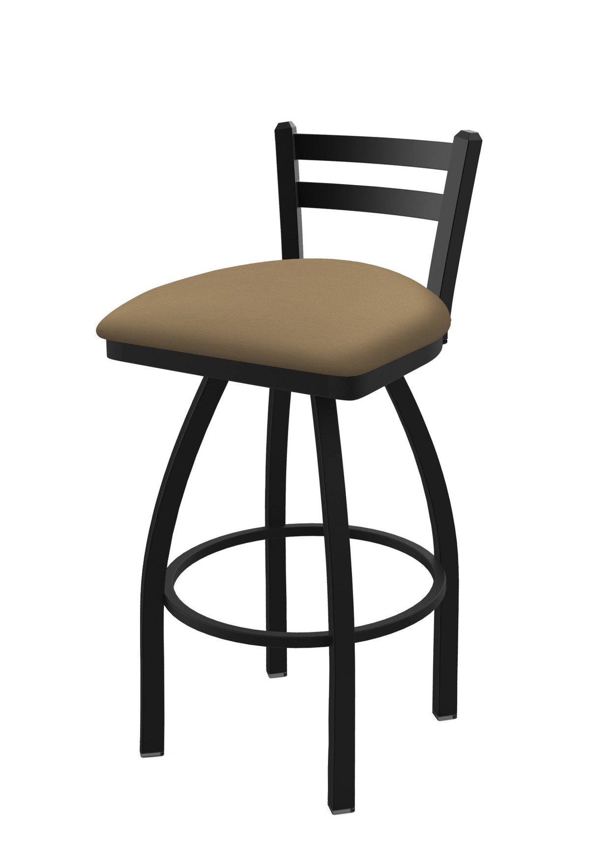 Low Back Swivel Counter Stool with Black Wrinkle Seat B367286