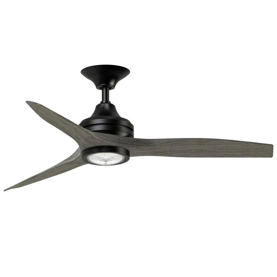 Black Ceiling Fan with Weathered Wood Blades C3721