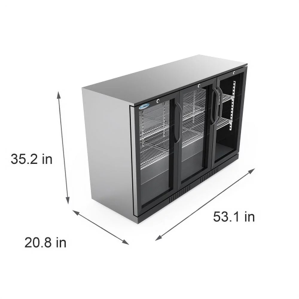 Three-Door Back Bar Refrigerator 11 Cu Ft C282