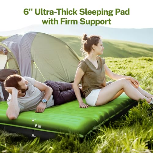 6" Extra-Thick Camping Sleeping Pad with Pillows N64087
