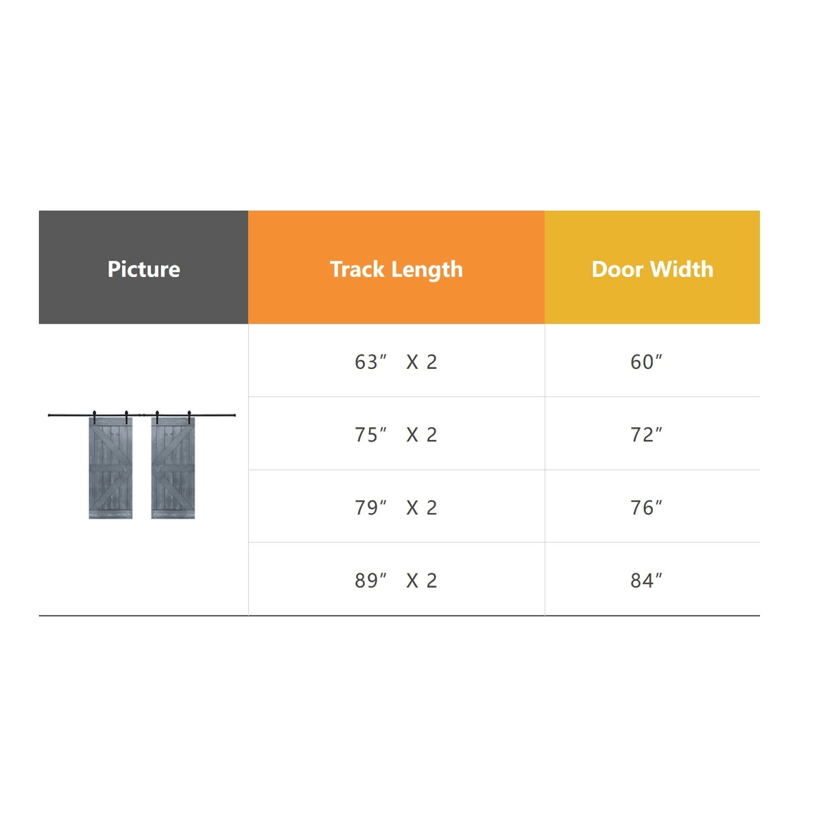 12-Panel Gray Painted Wood Sliding Door with Installation Hardware Kit I7265