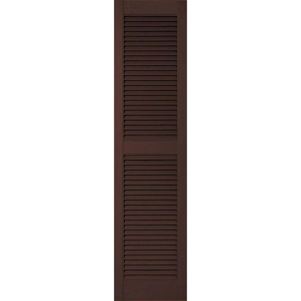 18 inchw x 35 inchh Vinyl Open Louver Shutters with Shutter-Loks, Per Pair C618976