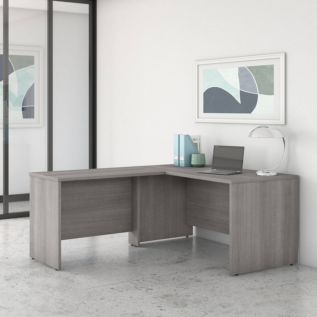 60 x 30 in. L Shaped Desk with 42 in. Return Platinum Gray B103