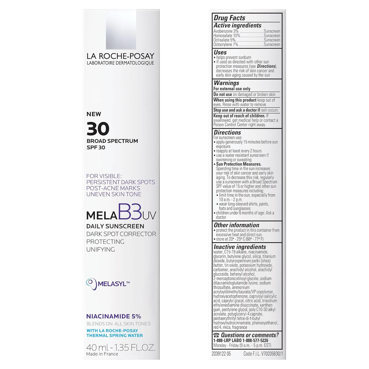 SPF 30 Face Sunscreen Moisturizer with Niacinamide 40ML J3057
