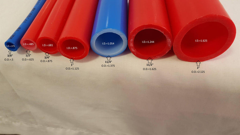 3/4x22 200& TOTAL~100& REDu0026100& Blue Certified Non-Barrier PEX Tubing Q5840