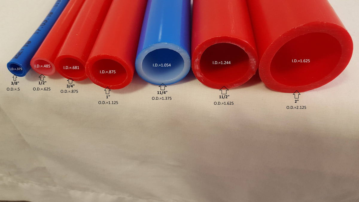 3/4x22 200& TOTAL~100& REDu0026100& Blue Certified Non-Barrier PEX Tubing Q5840