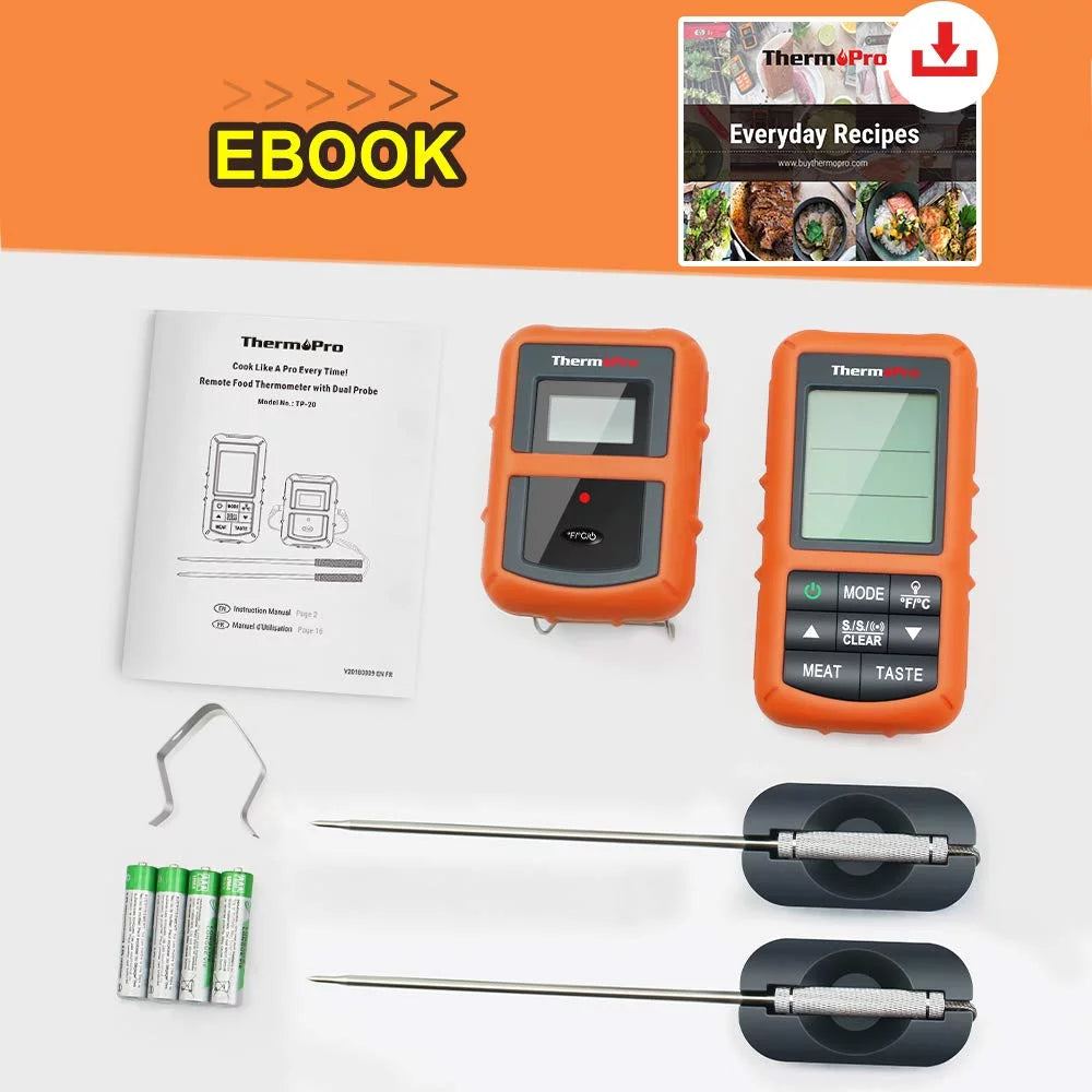 Wireless Remote Dual Probe Meat Thermometer C3921