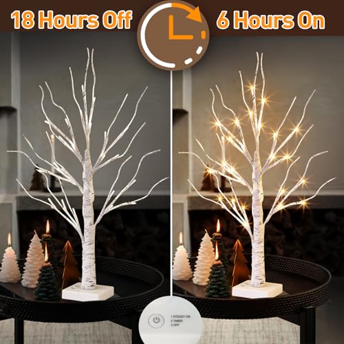 108 Led 8 Modes Lighted Birch Tree Y70122