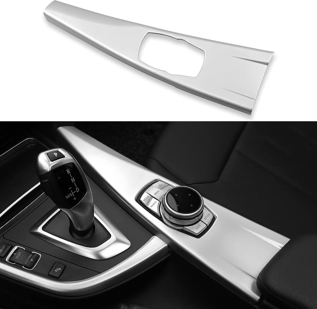 Multimedia Buttons Panel Cover Molding Trim Sticker Kit Interior Accessories Pack of 2 Q151799