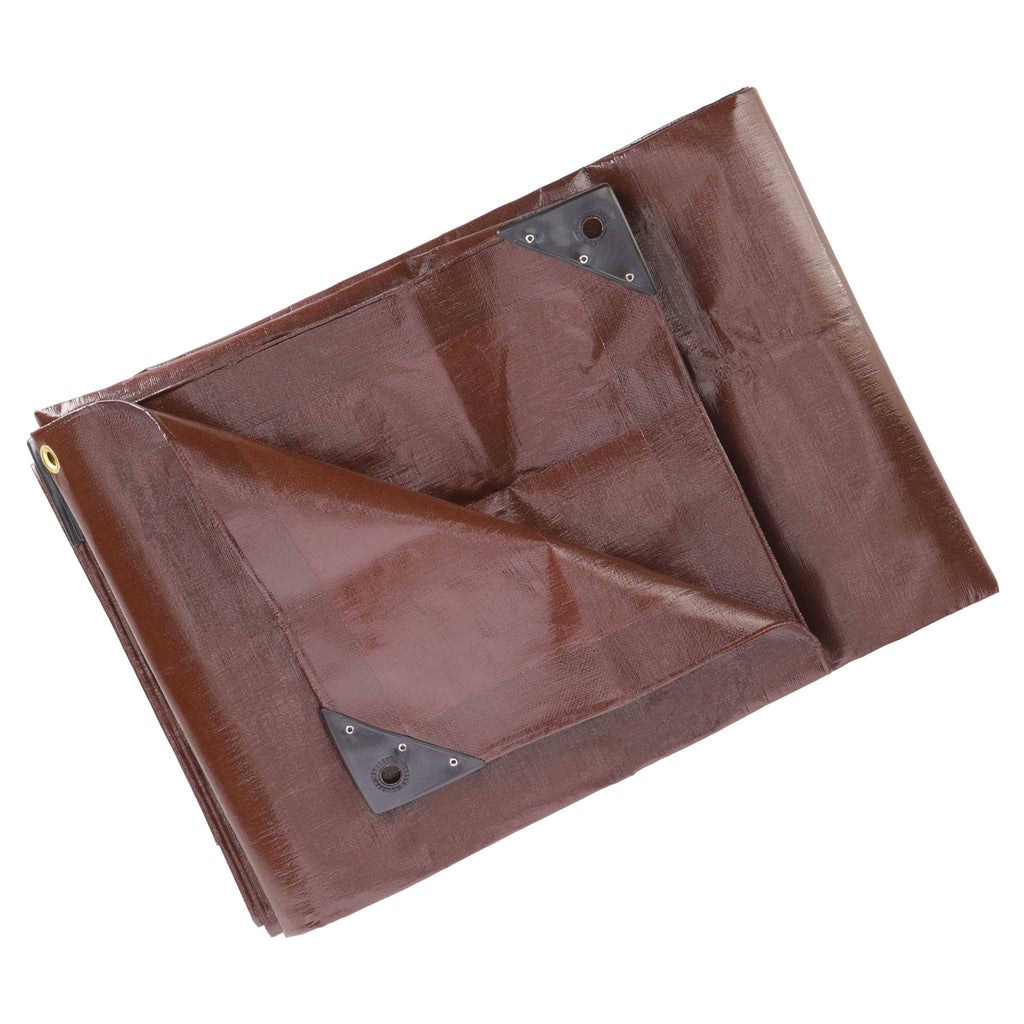 Heavy Duty Poly Tarp Brown 20’ x 30’ X896758