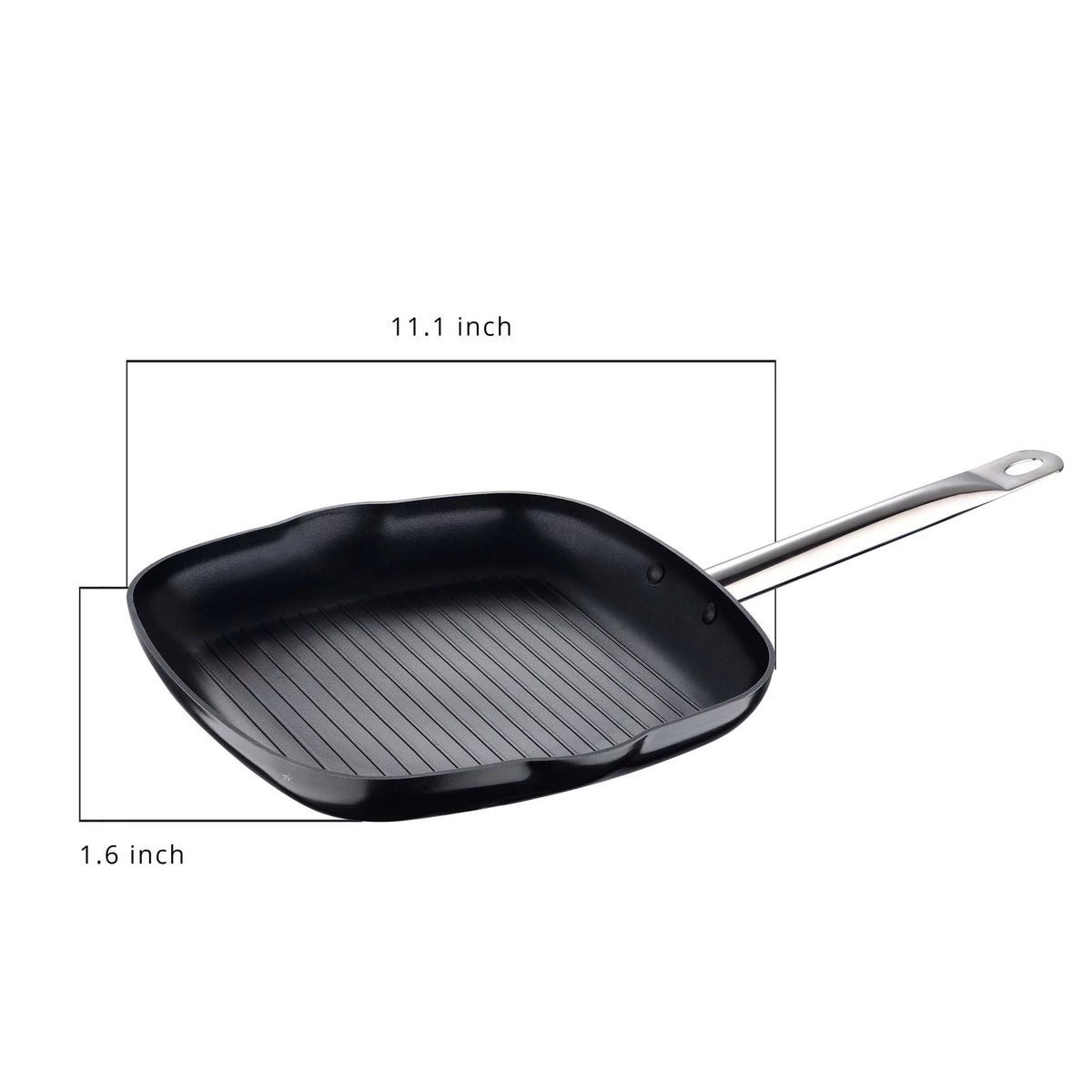11" Black Cast Aluminum Non Stick Grill Pan W6033