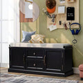 Black Drawer Storage Bench P649