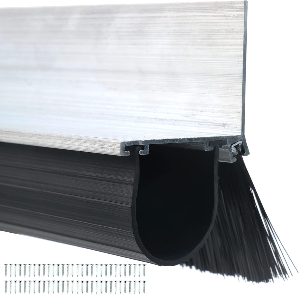 Heavy-Duty U Shape Bottom Rubber Garage Door Weather Stripping Kit (16.4ft) Y605