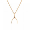 18k Rose Gold Plated Wishbone Fashion Necklace A662