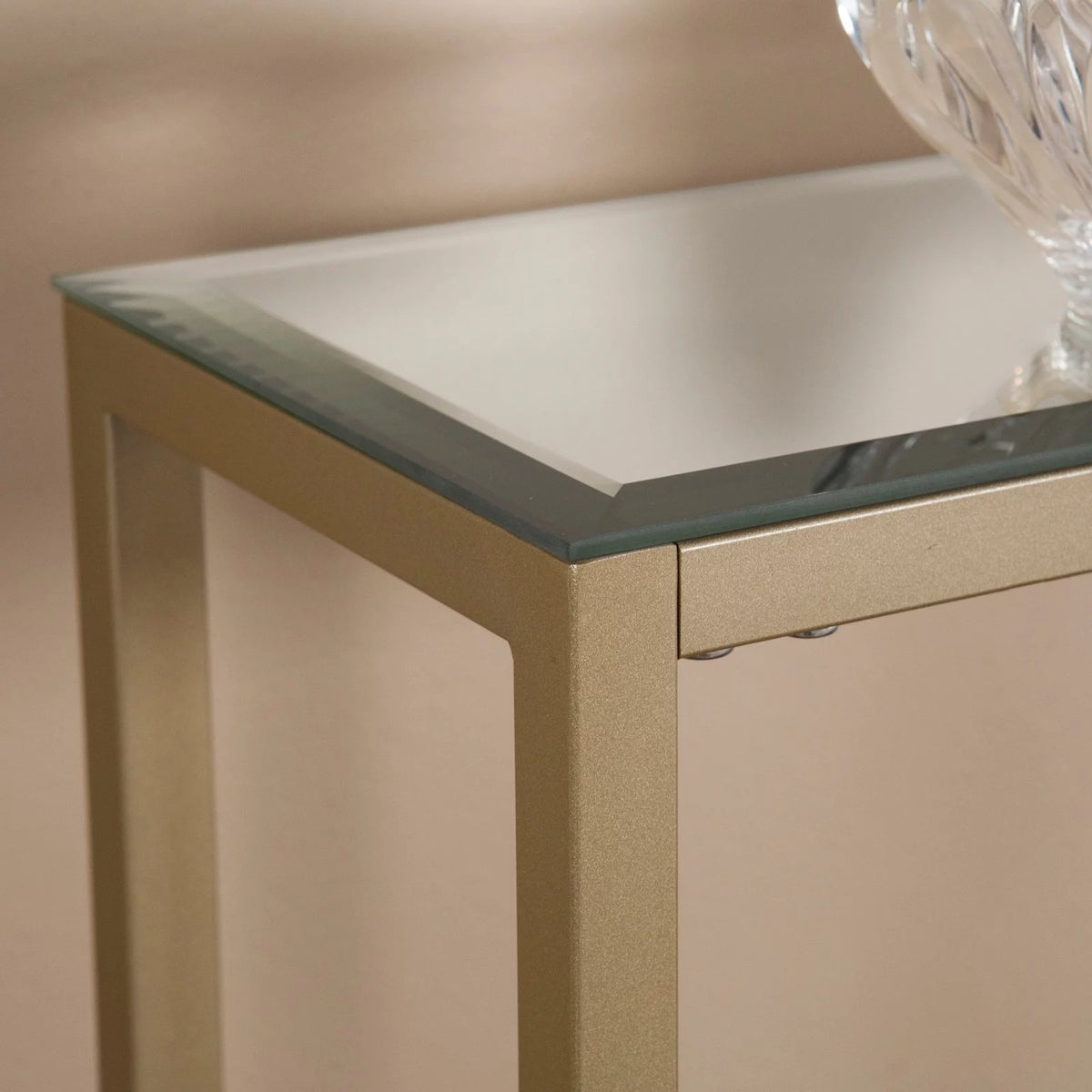 Gold Narrow Mirror Top Console Table S497