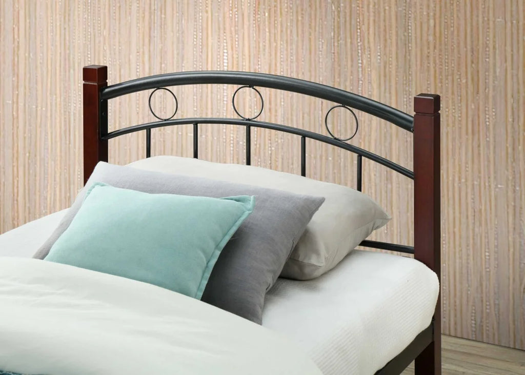 Metal Platform Bed with Headboard and Footboard Full Size J71277