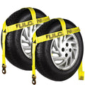 2 Pack Classic Yellow Wheel Lift Harnesses with Snap Hooks V511558