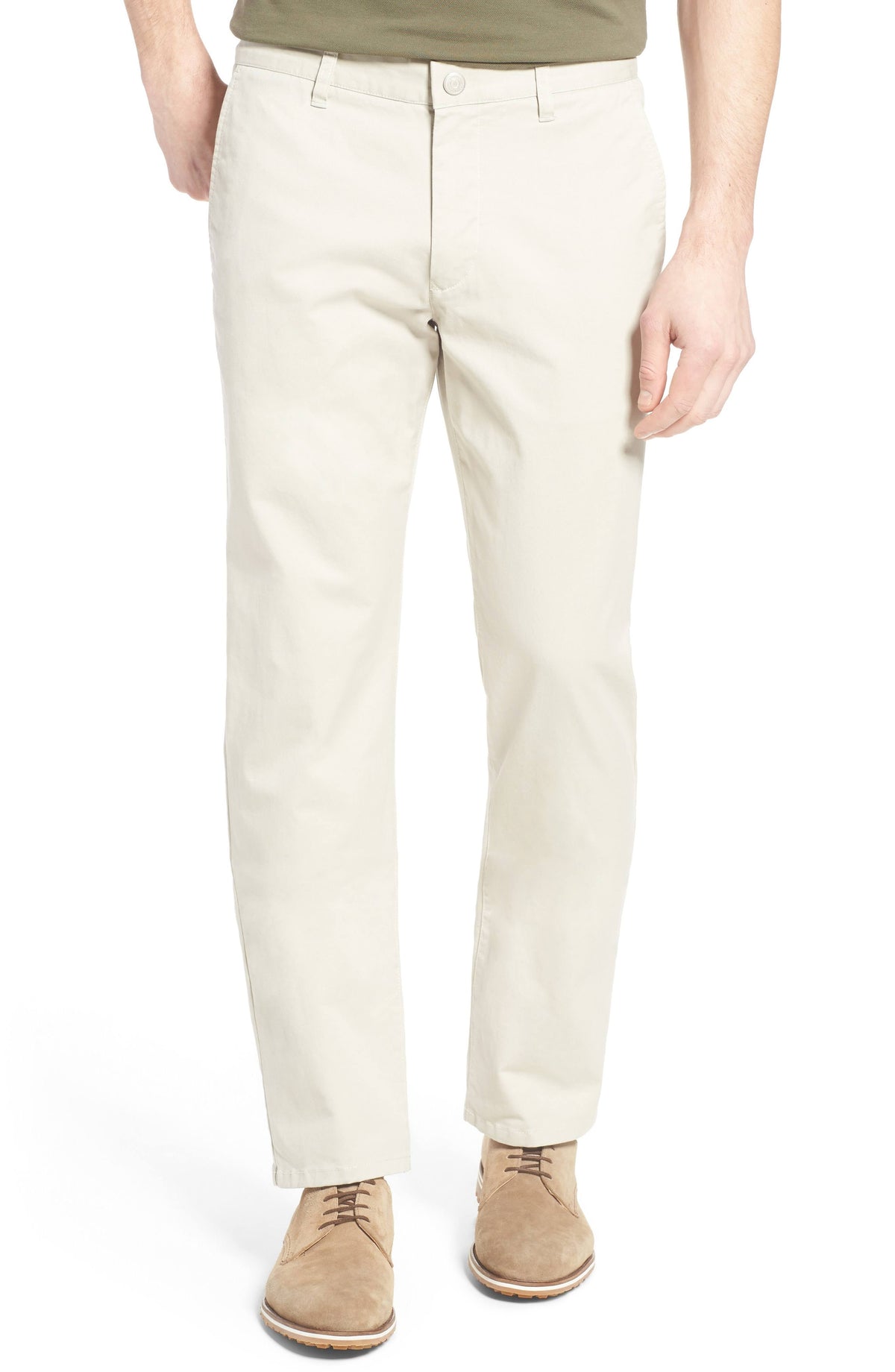 Straight Leg Stretch Washed Chinos N4569