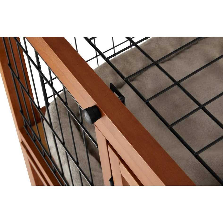 Collapsible Wood & Wire Cat Cage Playpen R309768