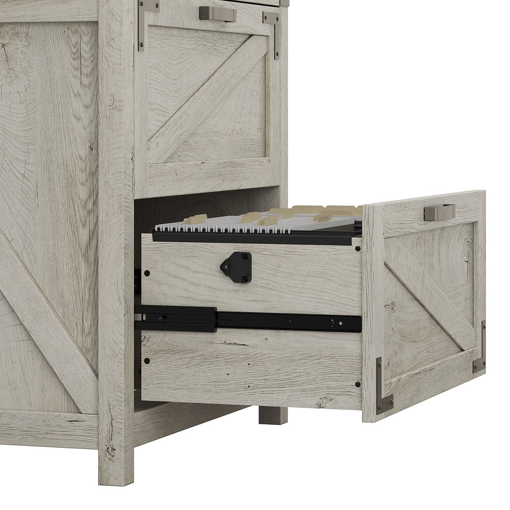 White 2 Drawer Lateral File Cabinet L2736