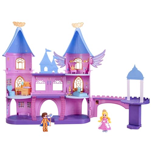 Castle Playset with 2 Dolls, 3 Floors, 19 Accessories, Virtual Item Code T26325