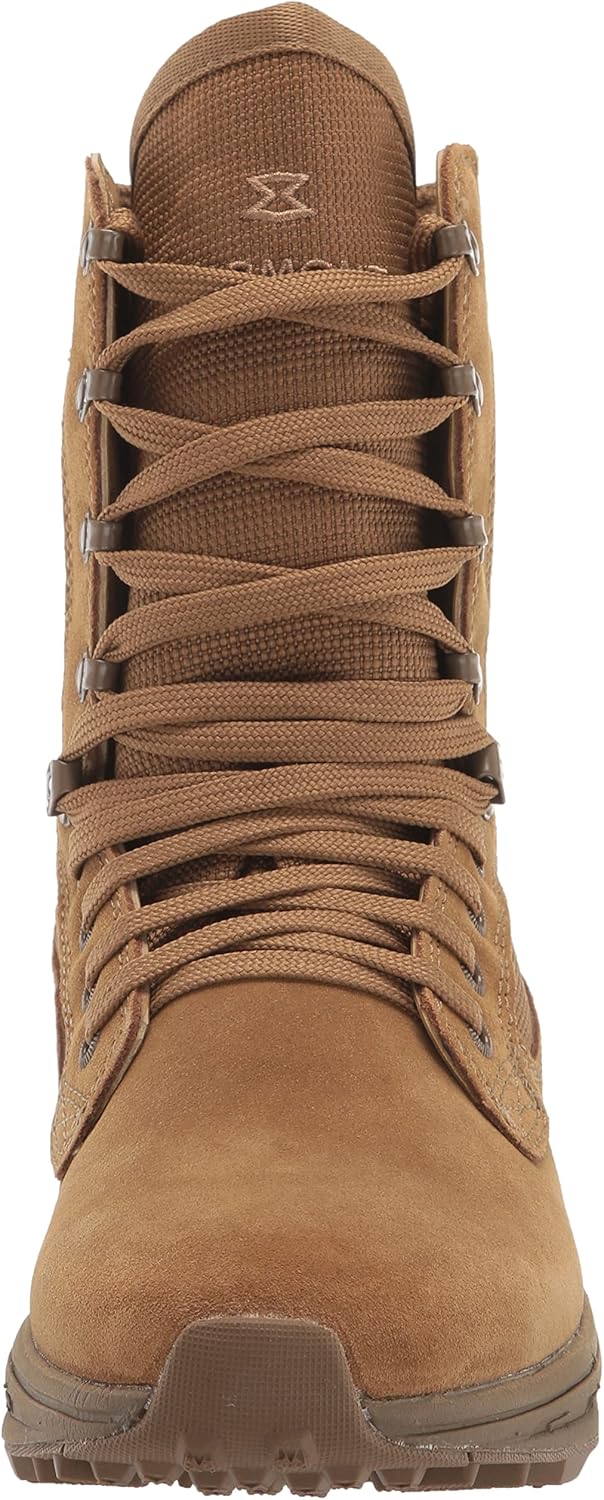Coyote Suede Leather Combat Boots, Size 14.5 Wide K396