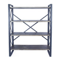 Grey 4 Shelf Standard Bookcase L365