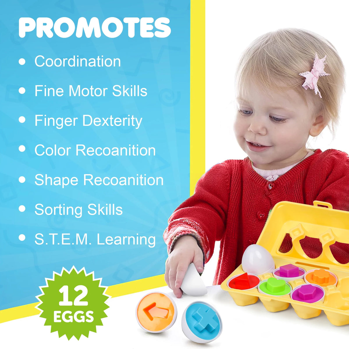 Matching Eggs with Yellow Eggs Holder Y420