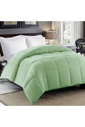 300 Thread-Count Sateen Cotton Down Alternative Comforter Full/Queen Smoke Green O681052