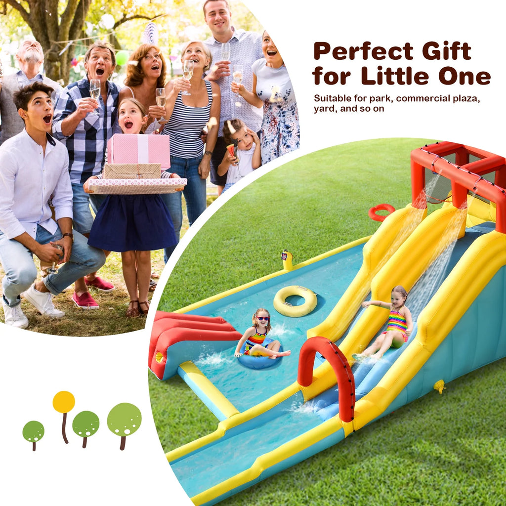 7 in 1 Inflatable Dual Slide Water Park Bouncer Y16401
