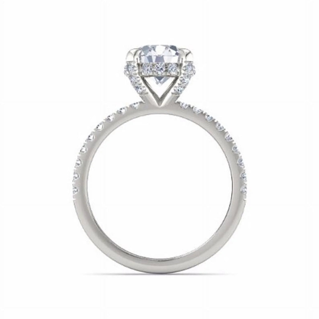 14K White Gold Moissanite Engagement Ring I25538