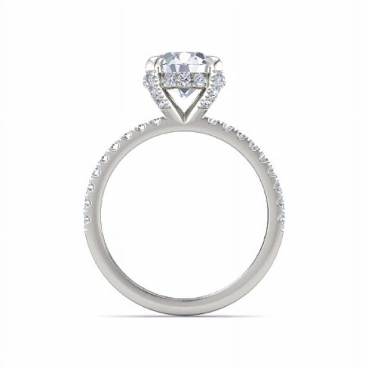 14K White Gold Moissanite Engagement Ring I25538