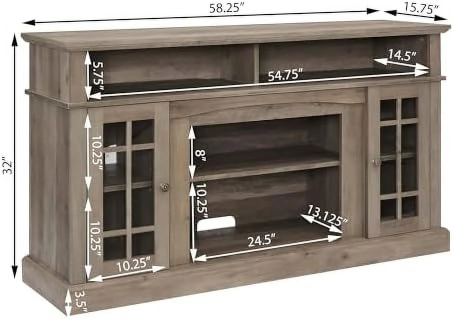 58'' TV Stand with 24.5'' Electric Fireplace Y87359