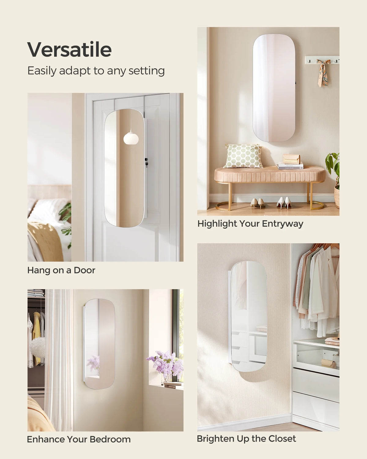 White Lockable Wall Mounted Jewelry Cabinet with Mirror I3129